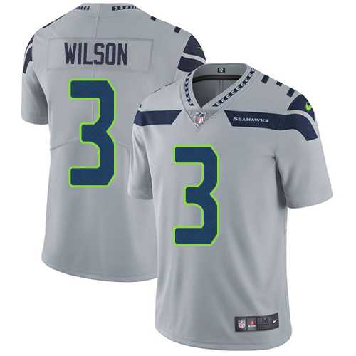 Nike Seattle Seahawks #3 Russell Wilson Grey Alternate NFL Vapor Untouchable Limited Jersey,We sell and wholesale Nike Seattle Seahawks #3 Russell Wilson Grey Alternate NFL Vapor Untouchable Limited Jersey on line form chian!